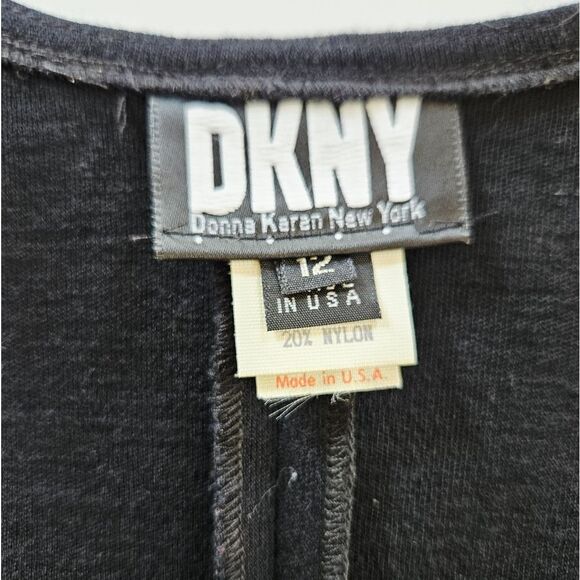 Vintage Donna Karan DKNY ILGWU Wool Sleeveless Minimalist Wrap Vest Dress 12 - Picture 11 of 11